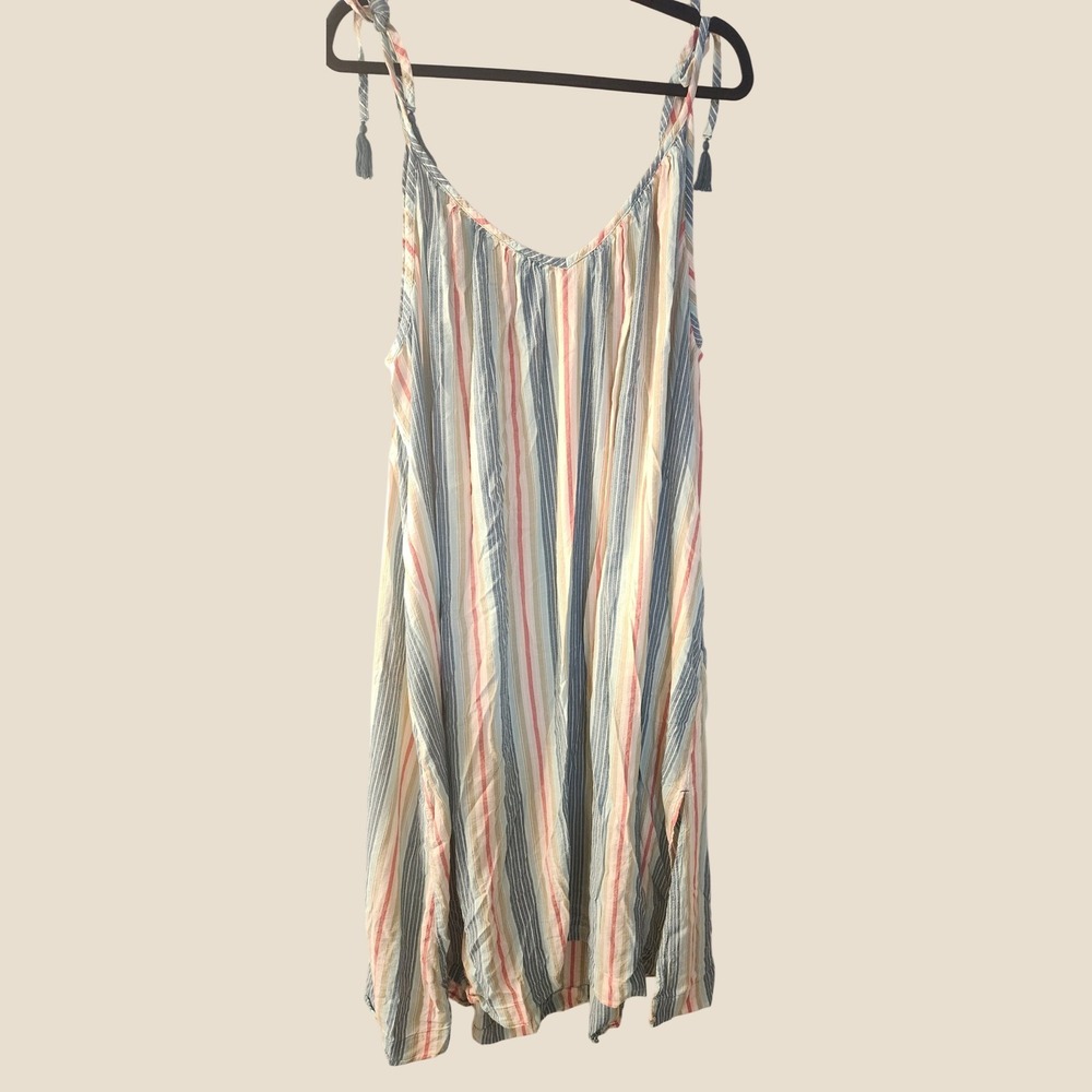 Old Navy Boho Stripped Maxi Swing Dress 3X Beach Vacation Resortwear Cruise